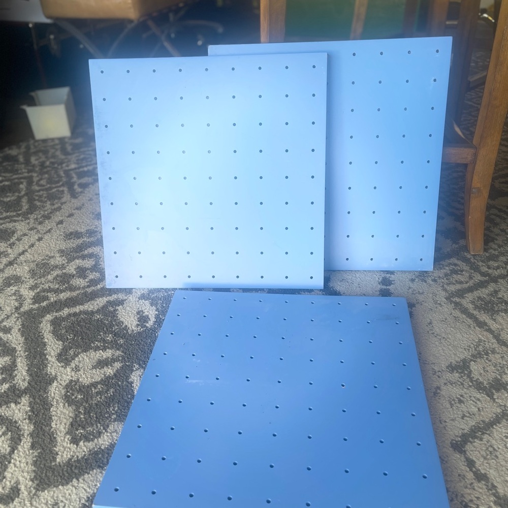 Set of Blue Pegboards 15x15